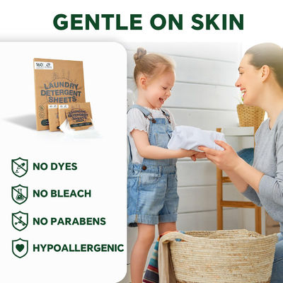 Modern Sustainable Laundry Detergent Sheets Lalkers Paper Washing Detergent