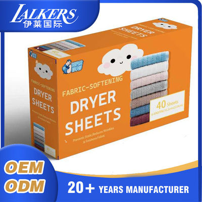Odor Remove Natural Fabric Softener Sheets Convenient Skin Friendly