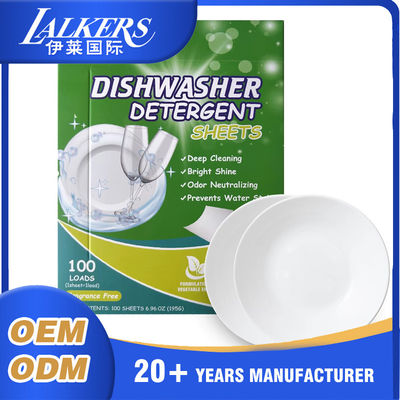ODM Eco Friendly Dishwasher Sheets No Phosphorus Convenient And Effective