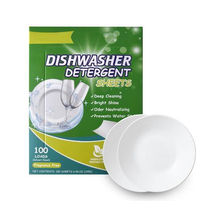 ODM OEM Dishwashing Detergent Sheets No Plastic Eco Friendly High Versatility
