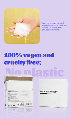 OEM Travel Body Wash Paper Whitening Dissolvable Long Lasting Fragrance
