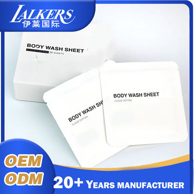 Portable Body Wash Sheets Zero Waste Dissolvable Customize For Travel