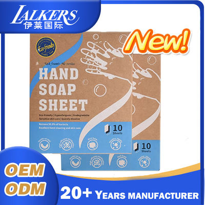 Dissolving Disposable Travel Soap Sheets Portable Long Lasting Fresh Scent