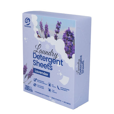 Lavender Scented Disposable Laundry Detergent Sheets Solid Strips with Enzymatic Stain Removal