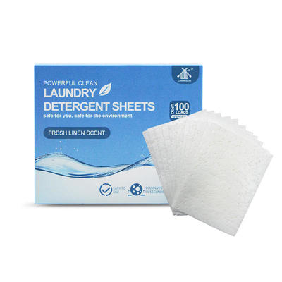 Eco-Lavender & Ocean Fragrance Disposable Solid Enzyme Laundry Detergent Sheets Manufacturer