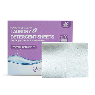Biodegradable Laundry Detergent Sheet Eco Friendly Cleaning Stain Remover Laundry Sheet