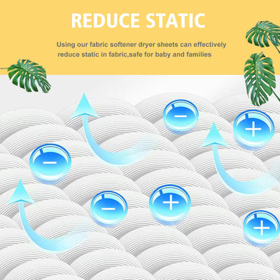 Skin Sensitivity Fabric Softener Dryer Sheets Long Lasting Fragrance