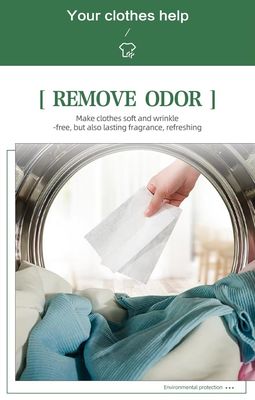 Natural Plant Fabric Dryer Sheet Lightweight Eco Friendly Long Lasting