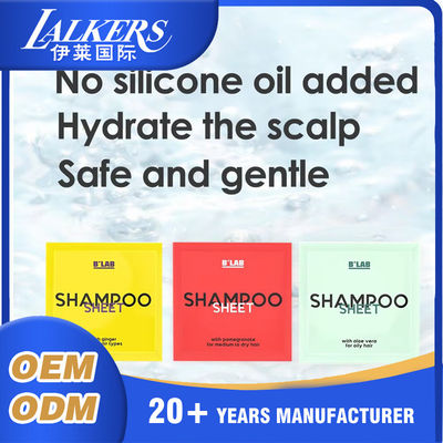 Custom Shampoo Sheets Eco Friendly Space Saving Concentrated Shampoo Tablets