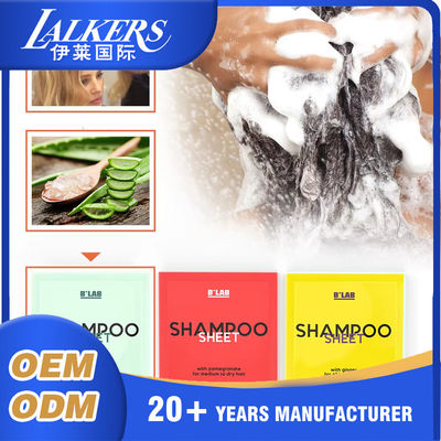 ODM OEM Shampoo Tablets Eco Friendly Hair Care Dissolve Sachet Rich Foaming