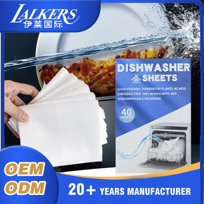 ODM OEM Dishwashing Detergent Sheets No Plastic Eco Friendly High Versatility