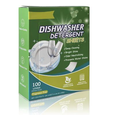 ODM OEM Dishwashing Detergent Sheets No Plastic Eco Friendly High Versatility