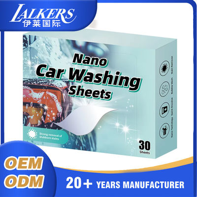 Natural Biodegradable Car Cleaning Sheets Space Saving Design Lightweight
