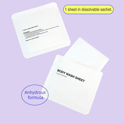 OEM Travel Body Wash Paper Whitening Dissolvable Long Lasting Fragrance