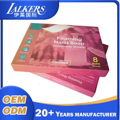 Portable Hand Soap Sheets Eco Friendly Plastic Free Hand Wash Soap Paper