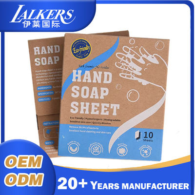Natural Travel Friendly Hand Soap Sheets Biodegradable And Chemical Free