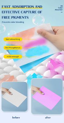 Nonwoven Fabric Color Catcher Sheet Portable Sustainable Safe And Skin Friendly