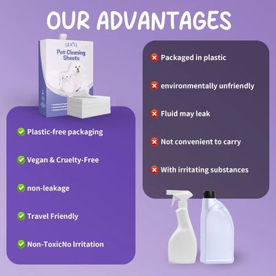 Soft Touch Pet Hair Laundry Sheets Fragrant Bathroom Body Wash Sheets For Dogs