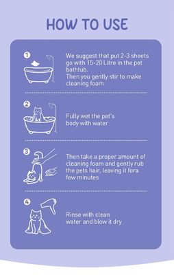 Soft Touch Pet Hair Laundry Sheets Fragrant Bathroom Body Wash Sheets For Dogs