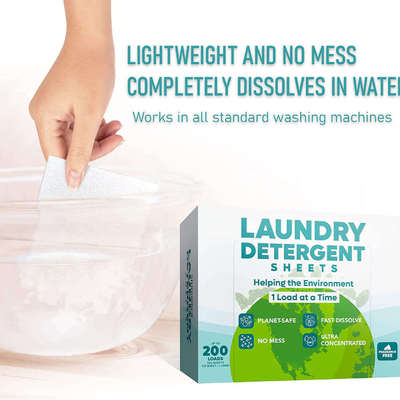 Eco-friendly Biodegradable Super Condensed Laundry Detergent Sheet/Strips