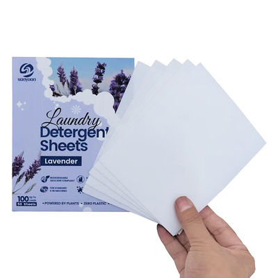 Laundry Cleaning Supplier Custom Logo Lavender Scent Enzyme Laundry Paper Strip