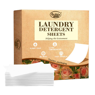 Flower Fragrance Laundry Detergent Sheets Eco-Friendly Laundry Washing Machines Soap Sheets