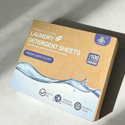 Strong Cleansing Eco-Friendly Laundry Detergent Sheets with Customizable Fragrance for Tough Stains